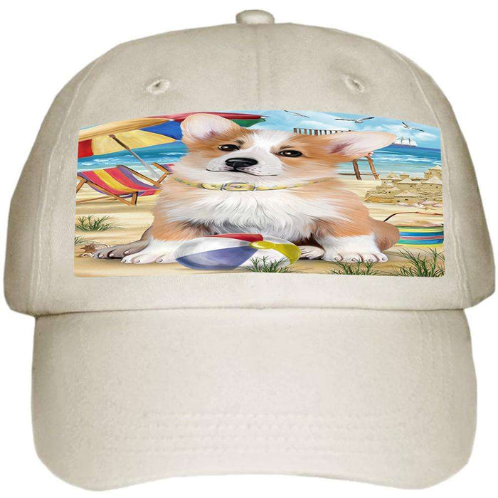 Pet Friendly Beach Welsh Corgi Dog Ball Hat Cap HAT54075