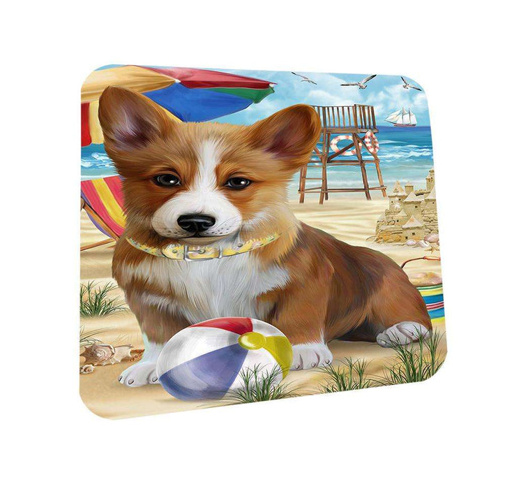 Pet Friendly Beach Welsh Corgi Dog Coasters Set of 4 CST50072 Coasters Set of 4 CST50072