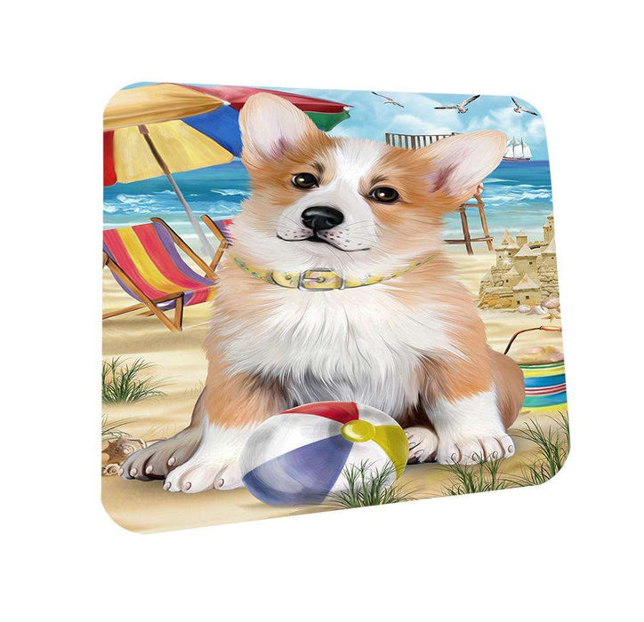 Pet Friendly Beach Welsh Corgi Dog Coasters Set of 4 CST50073 Coasters Set of 4 CST50073