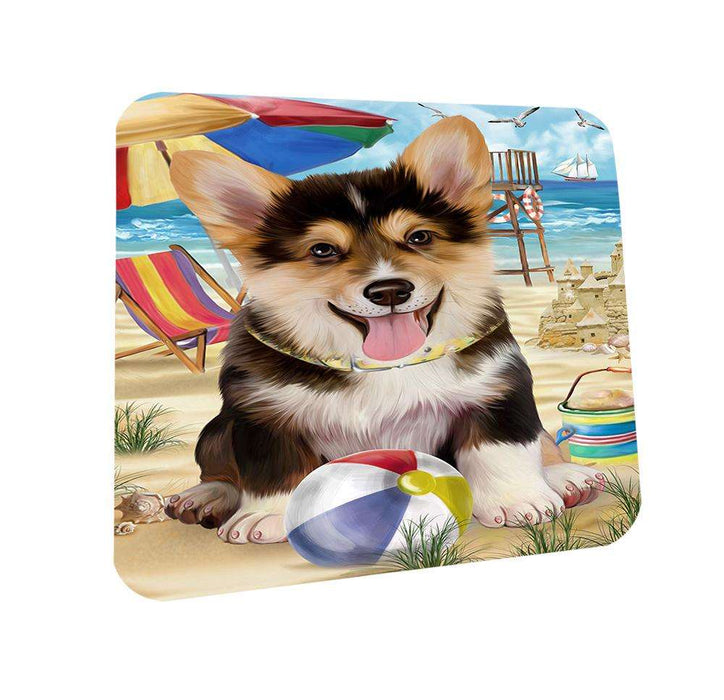 Pet Friendly Beach Welsh Corgi Dog Coasters Set of 4 CST50075 Coasters Set of 4 CST50075