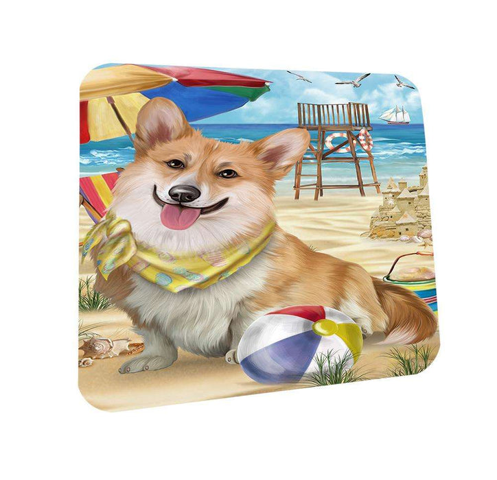 Pet Friendly Beach Welsh Corgi Dog Coasters Set of 4 CST50076 Coasters Set of 4 CST50076