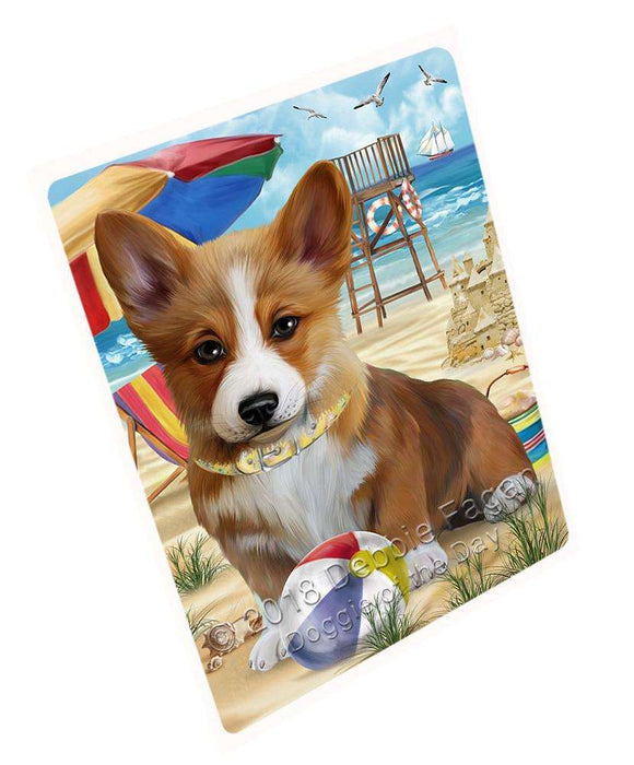 Pet Friendly Beach Welsh Corgi Dog Magnet Mini (3.5" x 2") MAG54207