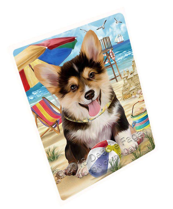 Pet Friendly Beach Welsh Corgi Dog Magnet Mini (3.5" x 2") MAG54216