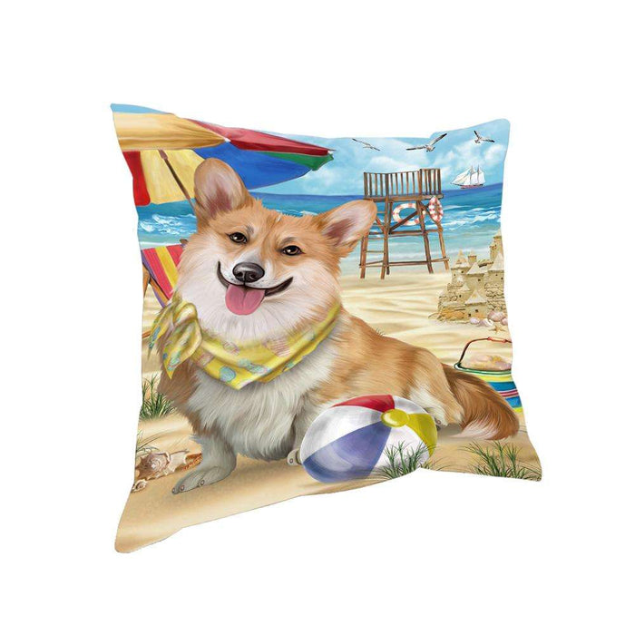 Pet Friendly Beach Welsh Corgi Dog Pillow PIL56324