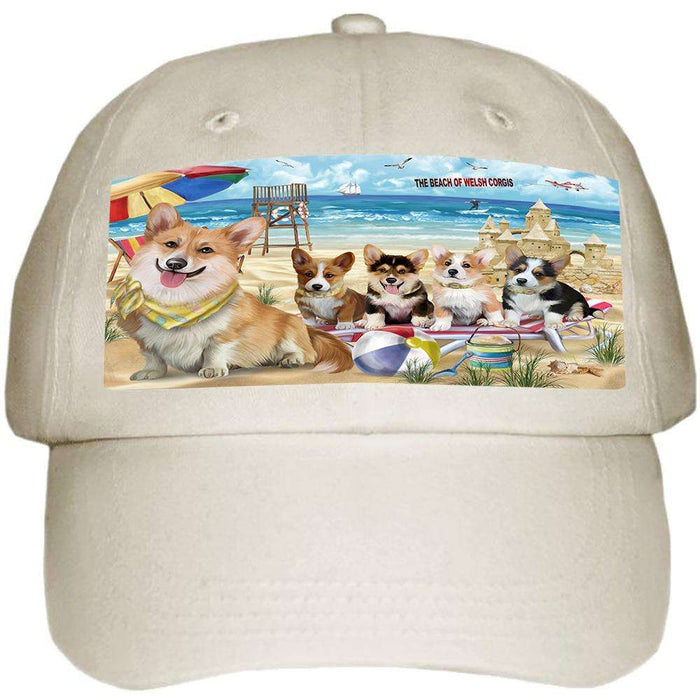 Pet Friendly Beach Welsh Corgis Dog Ball Hat Cap HAT54069