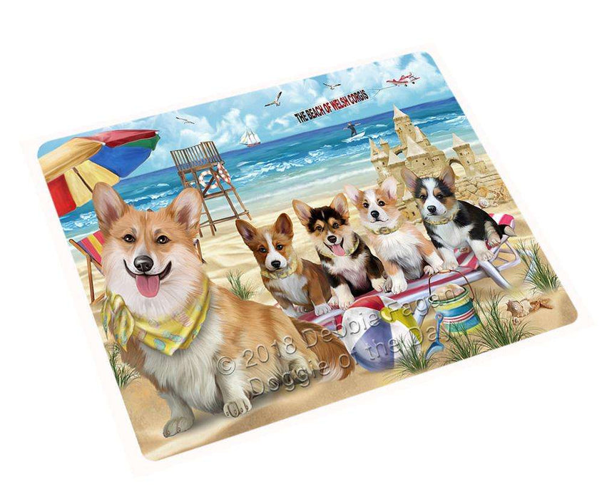 Pet Friendly Beach Welsh Corgis Dog Magnet Mini (3.5" x 2") MAG54204