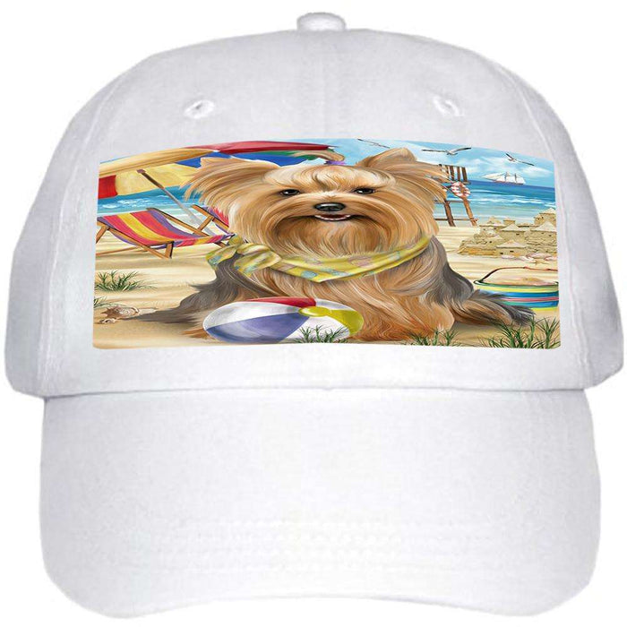 Pet Friendly Beach Yorkshire Terrier Dog Ball Hat Cap HAT54087