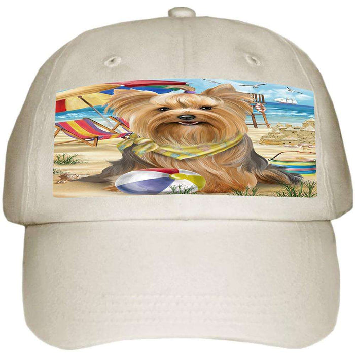 Pet Friendly Beach Yorkshire Terrier Dog Ball Hat Cap HAT54087