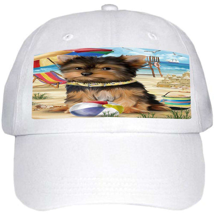 Pet Friendly Beach Yorkshire Terrier Dog Ball Hat Cap HAT54090