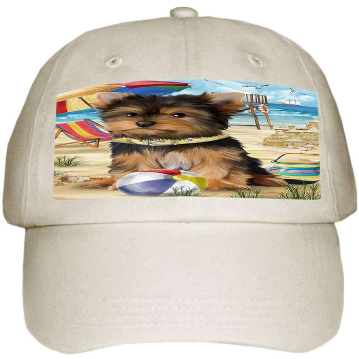 Pet Friendly Beach Yorkshire Terrier Dog Ball Hat Cap HAT54090