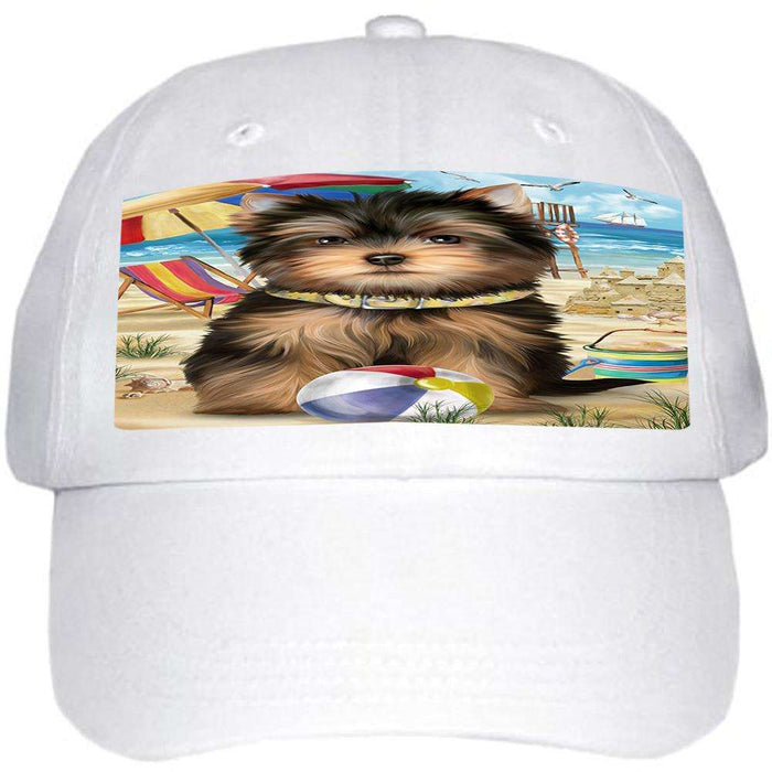 Pet Friendly Beach Yorkshire Terrier Dog Ball Hat Cap HAT54093