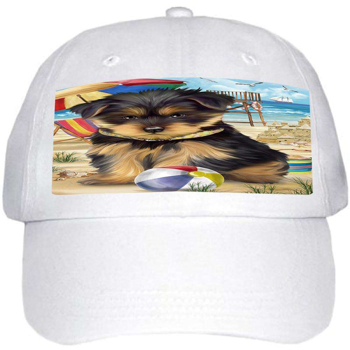 Pet Friendly Beach Yorkshire Terrier Dog Ball Hat Cap HAT54096