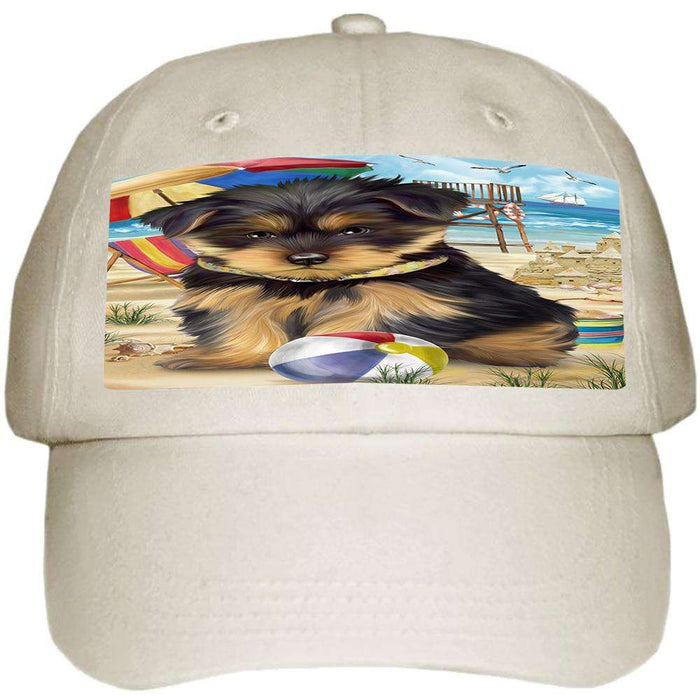 Pet Friendly Beach Yorkshire Terrier Dog Ball Hat Cap HAT54096