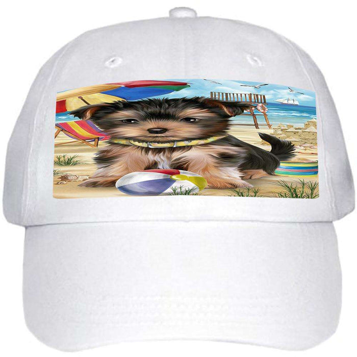 Pet Friendly Beach Yorkshire Terrier Dog Ball Hat Cap HAT54099