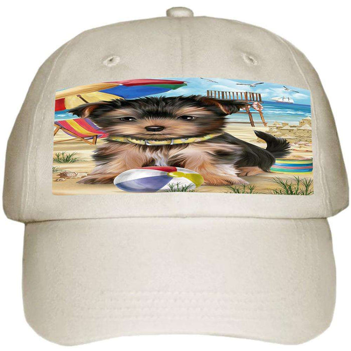 Pet Friendly Beach Yorkshire Terrier Dog Ball Hat Cap HAT54099