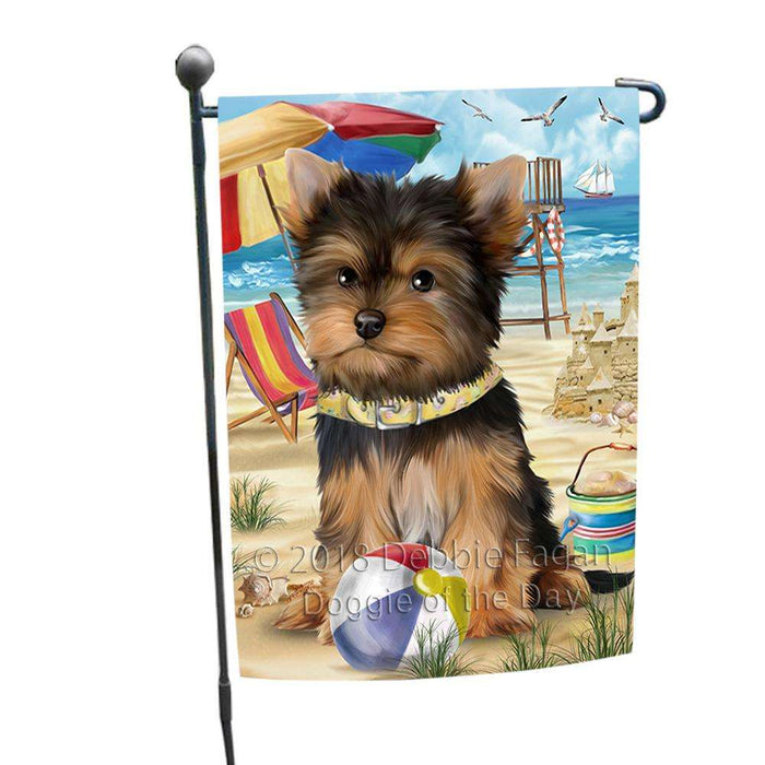 Pet Friendly Beach Yorkshire Terrier Dog Garden Flag GFLG49948