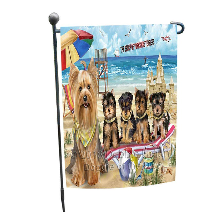 Pet Friendly Beach Yorkshire Terriers Dog Garden Flag GFLG49952