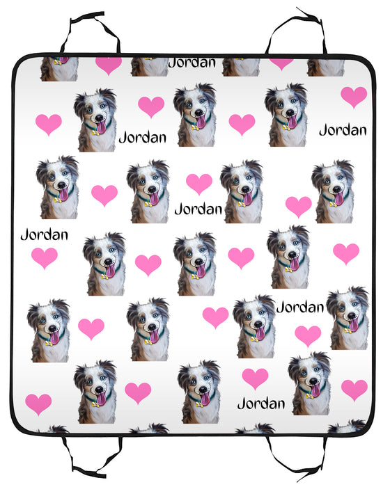 Custom Add Your Photo Here PET Dog Cat Photos on Pet Back Car Seat Cover