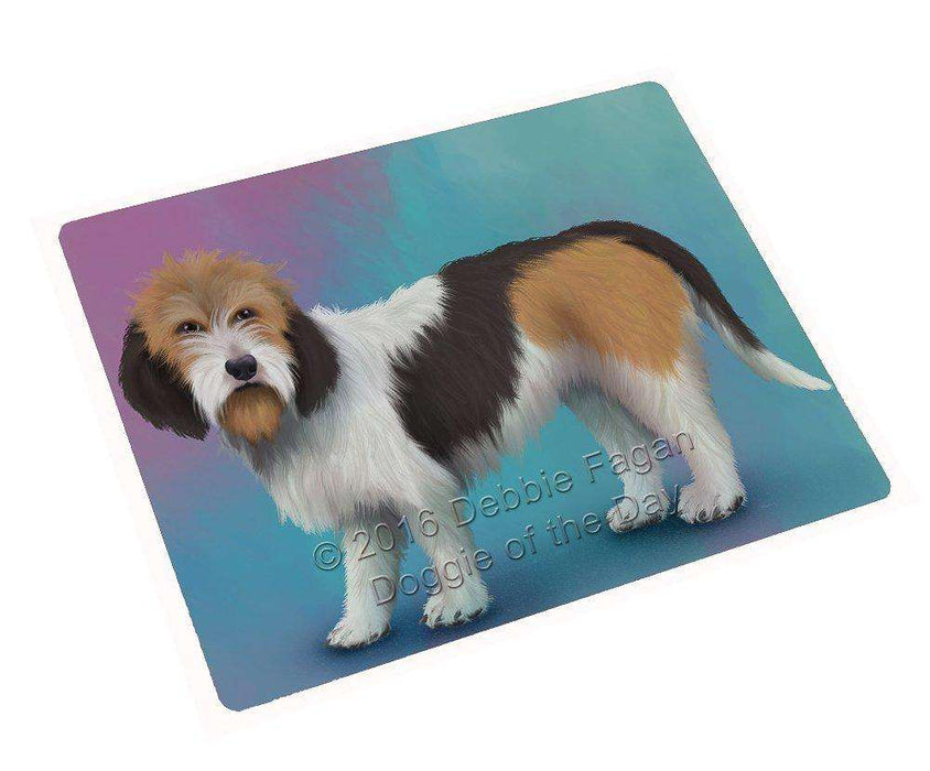 Petit Basset Griffon Vendeen Dog Art Portrait Print Woven Throw Sherpa Plush Fleece Blanket
