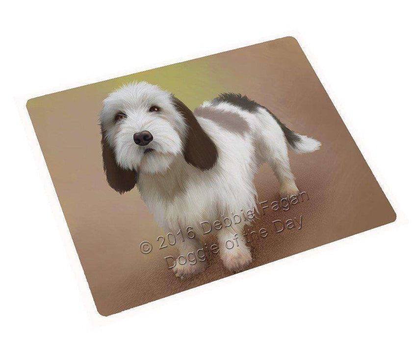Petit Basset Griffon Vendeen Dog Art Portrait Print Woven Throw Sherpa Plush Fleece Blanket