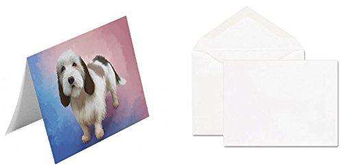 Petit Basset Griffon Vendeen Dog Handmade Artwork Assorted Pets Greeting Cards and Note Cards with Envelopes for All Occasions and Holiday Seasons GCD48102