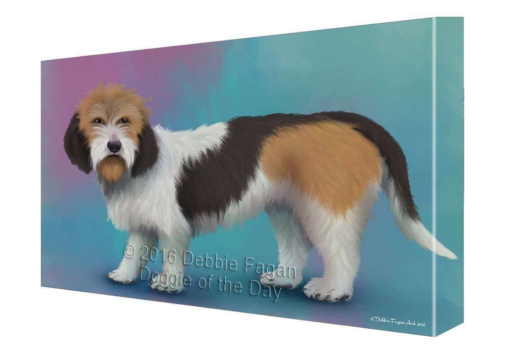 Petit Basset Griffon Vendeen Dog Painting Printed on Canvas Wall Art