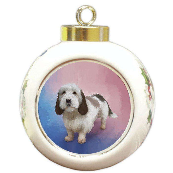 Petit Basset Griffon Vendeen Dog Round Ball Christmas Ornament RBPOR48034