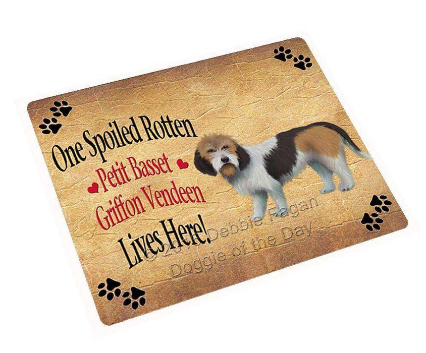 Petit Basset Griffon Vendeen Spoiled Rotten Dog Art Portrait Print Woven Throw Sherpa Plush Fleece Blanket