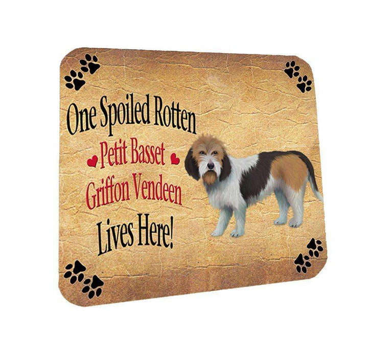 Petit Basset Griffon Vendeen Spoiled Rotten Dog Coasters Set of 4