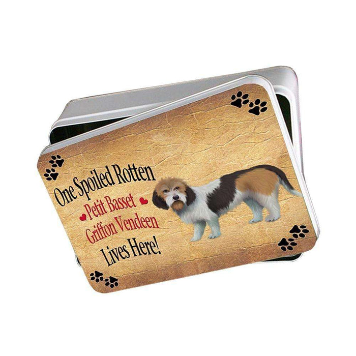 Petit Basset Griffon Vendeen Spoiled Rotten Dog Photo Storage Tin