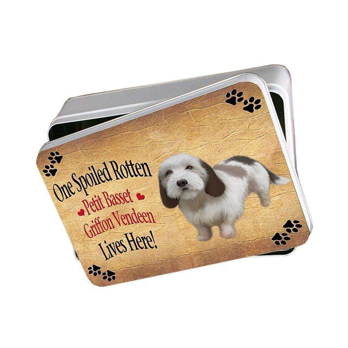 Petit Basset Griffon Vendeen Spoiled Rotten Dog Photo Storage Tin