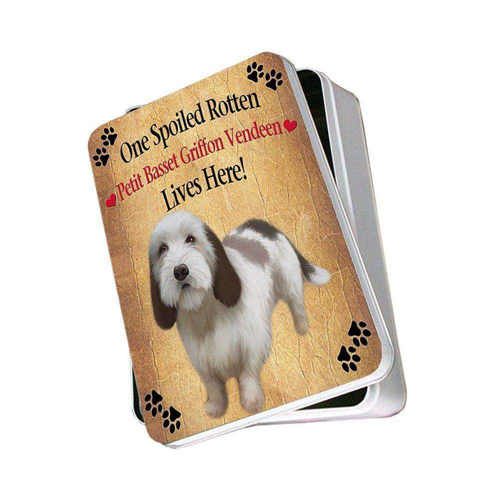 Petit Basset Griffon Vendeen Spoiled Rotten Dog Photo Storage Tin