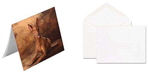 Pharaoh Hound Dog Handmade Artwork Assorted Pets Greeting Cards and Note Cards with Envelopes for All Occasions and Holiday Seasons