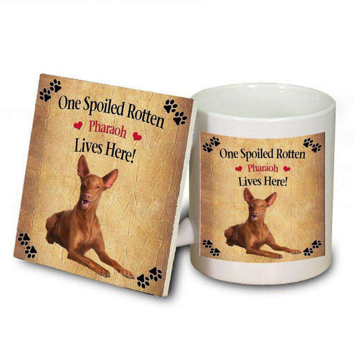 Pharaoh Spoiled Rotten Dog Mug and Coaster Set