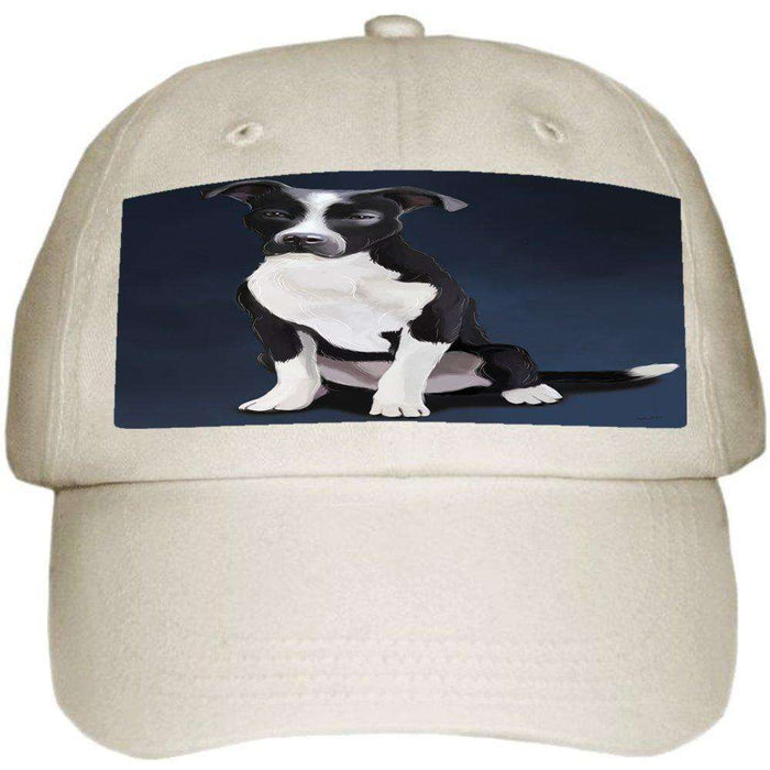 Pit Bull Dog Ball Hat Cap Off White