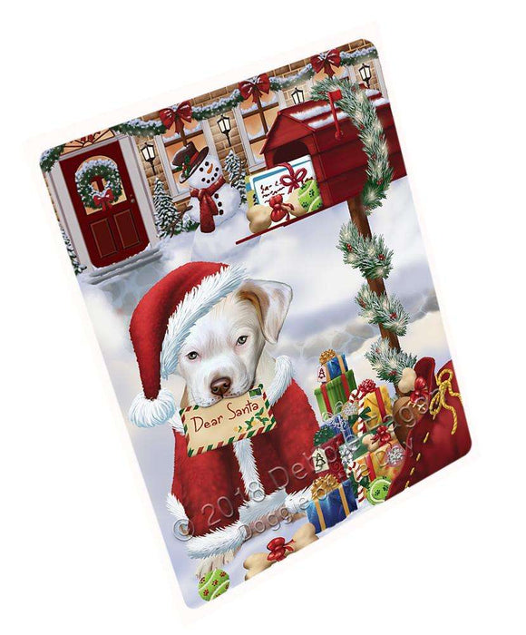 Pit bull Dog Dear Santa Letter Christmas Holiday Mailbox Cutting Board C66180