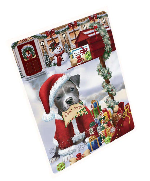 Pit bull Dog Dear Santa Letter Christmas Holiday Mailbox Cutting Board C66183
