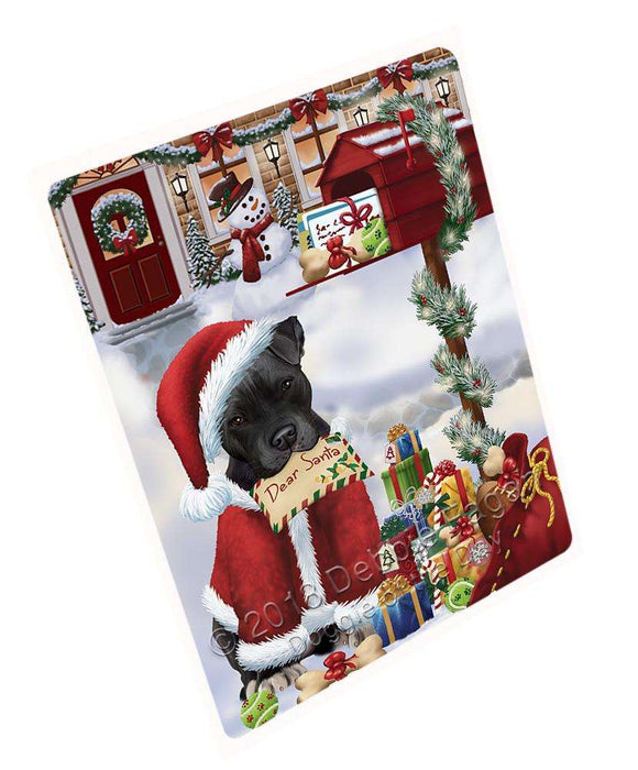 Pit bull Dog Dear Santa Letter Christmas Holiday Mailbox Cutting Board C66186