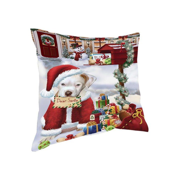 Pit bull Dog Dear Santa Letter Christmas Holiday Mailbox Pillow PIL72272