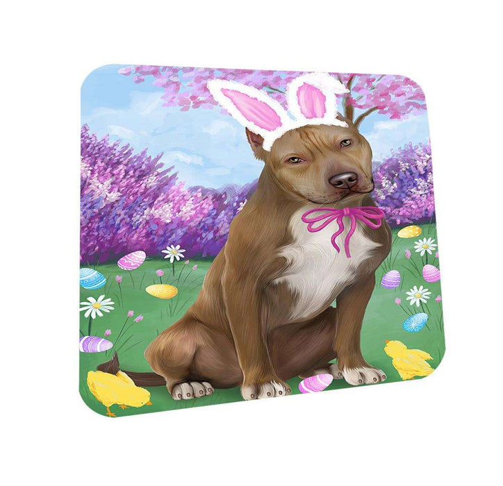 Pit Bull Dog Easter Holiday Coasters Set of 4 CST49163