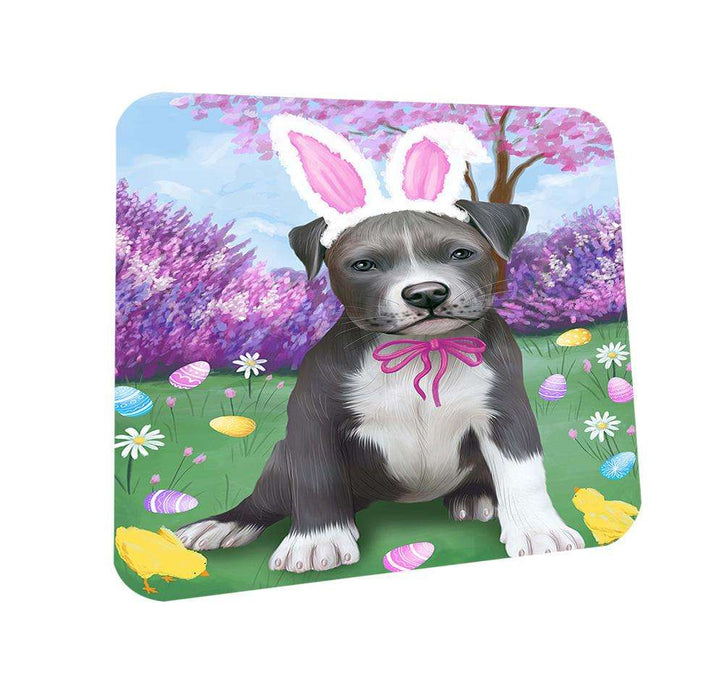 Pit Bull Dog Easter Holiday Coasters Set of 4 CST49165