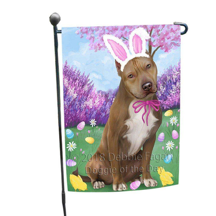 Pit Bull Dog Easter Holiday Garden Flag GFLG49247