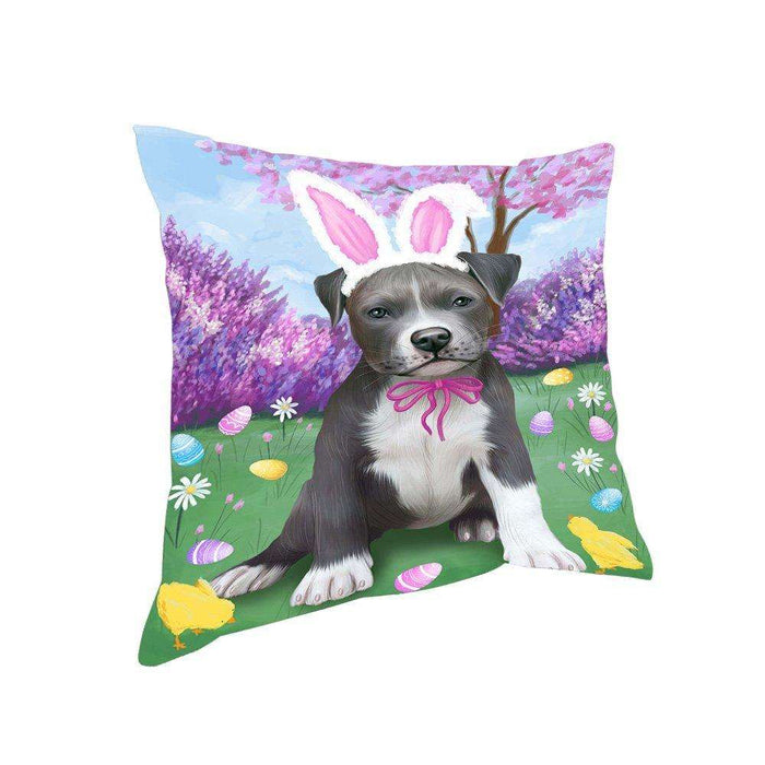 Pit Bull Dog Easter Holiday Pillow PIL53216