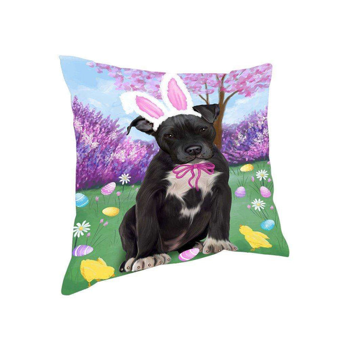 Pit Bull Dog Easter Holiday Pillow PIL53224
