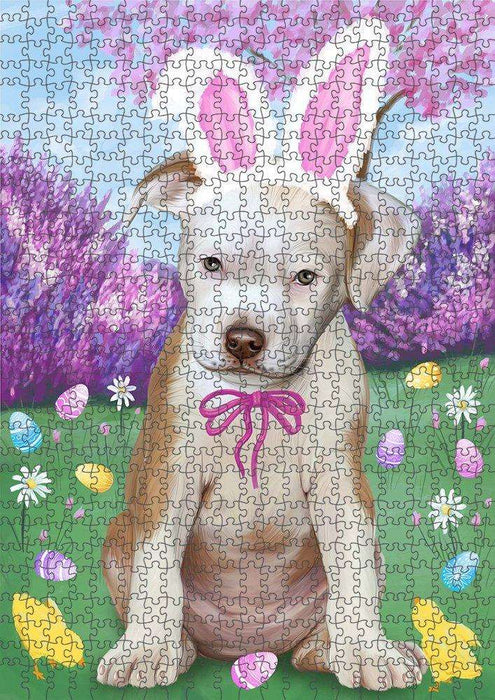 Pit Bull Dog Easter Holiday Puzzle with Photo Tin PUZL51573
