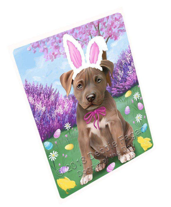 Pit Bull Dog Easter Holiday Tempered Cutting Board C51891