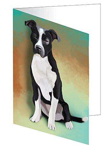 Pit Bull Dog Handmade Artwork Assorted Pets Greeting Cards and Note Cards with Envelopes for All Occasions and Holiday Seasons
