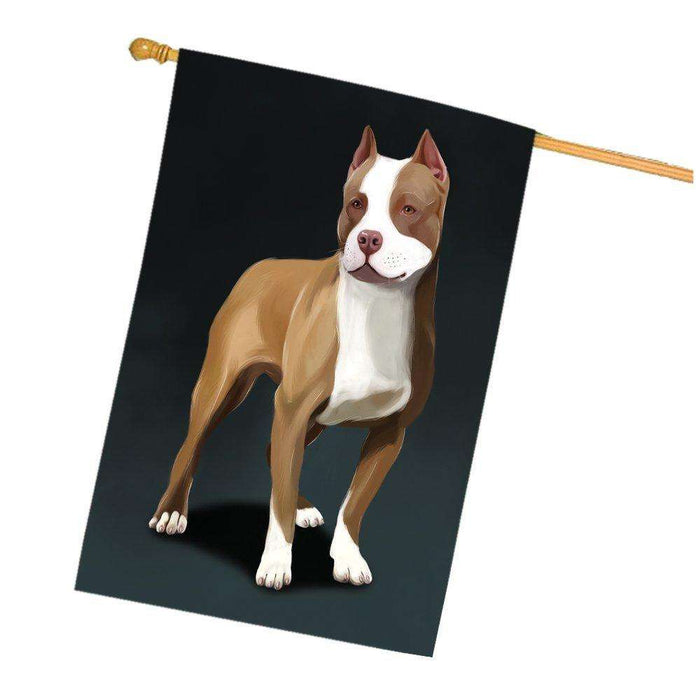 Pit Bull Dog House Flag