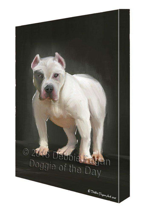 Pit Bull Dog Painting Printed on Canvas Wall Art