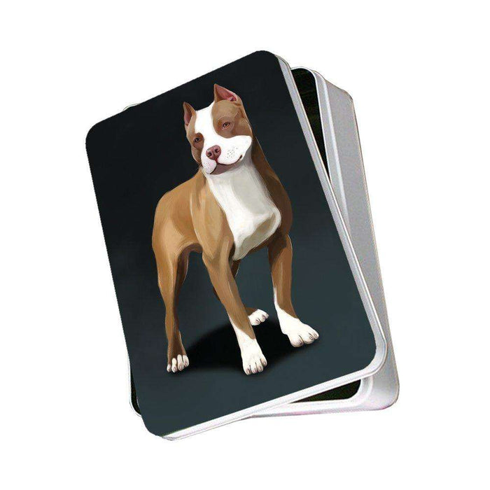 Pit Bull Dog Photo Storage Tin